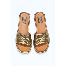 Bueno Shoes 01wu4100 Bronz Parlak Deri Kadın Düz Terlik