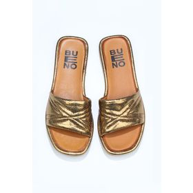 Bueno Shoes 01wu4100 Bronz Parlak Deri Kadın Düz Terlik