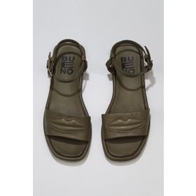 Bueno Shoes 01WU4110 Yeşil Deri Kadın Sandalet