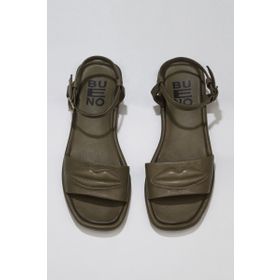 Bueno Shoes 01WU4110 Yeşil Deri Kadın Sandalet