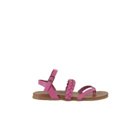 Bueno Shoes 01WU4201 Fuşya Deri Kadın Parmak Arası Sandalet