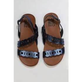 Bueno Shoes 01WU4216 Lacivert Parlak Deri Kadın Düz Sandalet