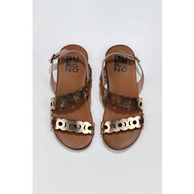 Bueno Shoes 01WU4216 Pudra Parlak Deri Kadın Sandalet