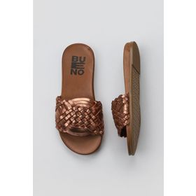 Bueno Shoes 01WU4233 Bakır Parlak Deri Kadın Düz Terlik