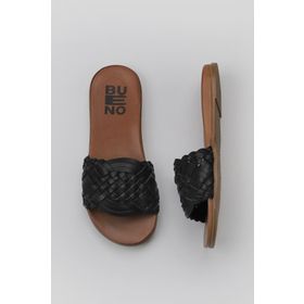 Bueno Shoes 01WU4233 Siyah Deri Kadın Düz Terlik