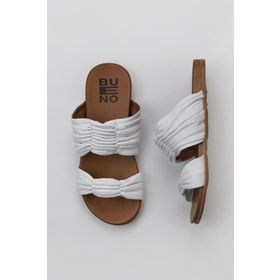 Bueno Shoes 01WU4235 Beyaz Deri Kadın Düz Terlik