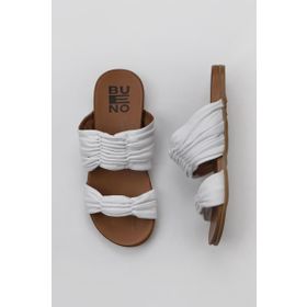 Bueno Shoes 01WU4235 Beyaz Deri Kadın Düz Terlik