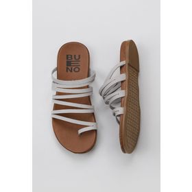 Bueno Shoes 01WU4238 Gri Nubuk Kadın Parmak Arası Terlik