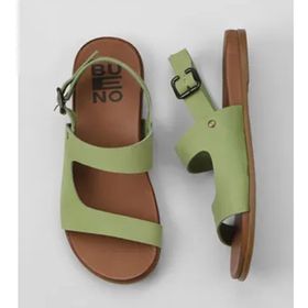 Bueno Shoes 01WU4244 Yeşil Nubuk Kadın Sandalet