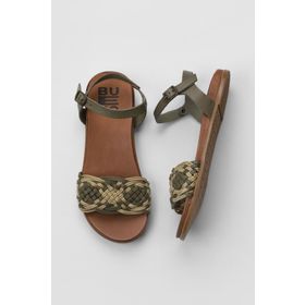 Bueno Shoes 01WU4250 Haki Deri Kadın Sandalet