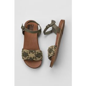 Bueno Shoes 01WU4250 Haki Deri Kadın Sandalet