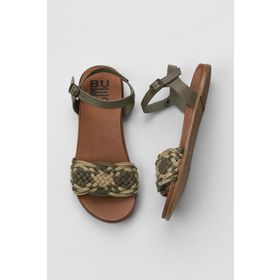 Bueno Shoes 01WU4250 Haki Deri Kadın Sandalet