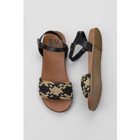 Bueno Shoes 01WU4250 Siyah Deri Kadın Sandalet