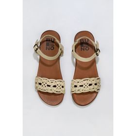 Bueno Shoes 01WU4251 Sarı Deri Kadın Düz Sandalet
