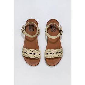 Bueno Shoes 01WU4251 Sarı Deri Kadın Düz Sandalet