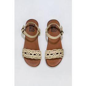 Bueno Shoes 01WU4251 Sarı Deri Kadın Sandalet