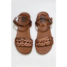 Bueno Shoes 01wu4251 Taba Parlak Deri Düz Kadın Sandalet