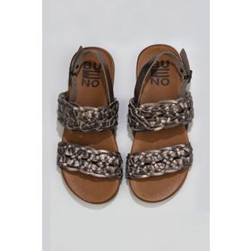 Bueno Shoes 01wu4252 Gri Parlak Deri Kadın Düz Sandalet