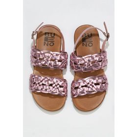 Bueno Shoes 01WU4252 Pudra Parlak Deri Kadın Sandalet
