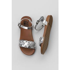 Bueno Shoes 01WU4262 Gümüş Parlak Deri Kadın Sandalet