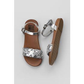 Bueno Shoes 01WU4262 Gümüş Parlak Deri Kadın Sandalet