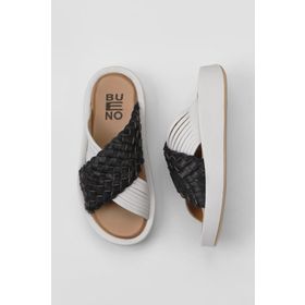 Bueno Shoes 01WU4624 Siyah Beyaz Kadın Terlik