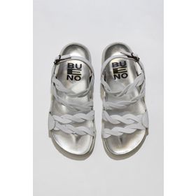 Bueno Shoes 01WU4703 Beyaz Deri Kadın Düz Sandalet