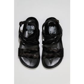 Bueno Shoes 01wu4703 Siyah Parlak Deri Düz Kadın Sandalet