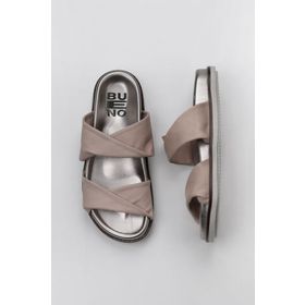 Bueno Shoes 01WU4708 Gri Deri Kadın Düz Terlik