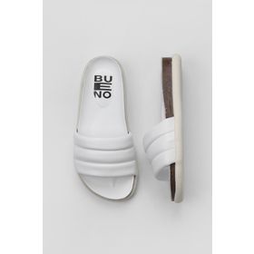 Bueno Shoes 01WU4710 Beyaz Deri Kadın Düz Terlik