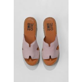 Bueno Shoes 01WU5105 Pembe Deri Dolgu Topuklu Kadın Espadril Terlik