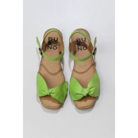 Bueno Shoes 01WU5206 Yeşil Deri Kadın Espadril Sandalet