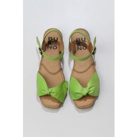 Bueno Shoes 01WU5206 Yeşil Deri Kadın Espadril Sandalet