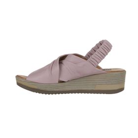 Bueno Shoes 01WU5700 Pembe Deri Kadın Dolgu Topuklu Sandalet