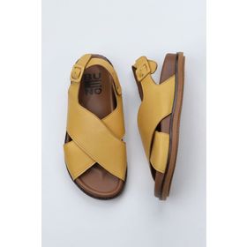 Bueno Shoes 01WU5815 Sarı Deri Kadın Sandalet