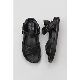 Bueno Shoes 01WU5830 Siyah Deri Kadın Sandalet