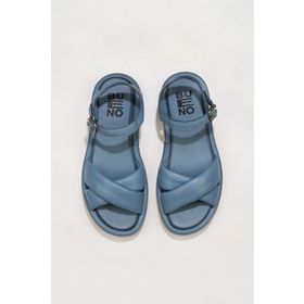 Bueno Shoes 01wu5901 Mavi Deri Kadın Sandalet