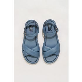 Bueno Shoes 01wu5901 Mavi Deri Kadın Sandalet