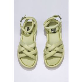 Bueno Shoes 01wu5902 Yeşil Deri Kadın Düz Sandalet