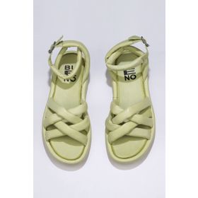 Bueno Shoes 01wu5902 Yeşil Deri Kadın Sandalet
