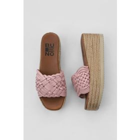 Bueno Shoes 01WU6118 Pudra Deri Kadın Espadril Terlik
