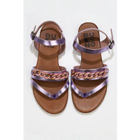 Bueno Shoes 01wu7406 Turuncu Parlak Deri Kadın Düz Sandalet