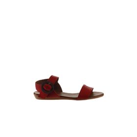 Bueno Shoes 01WU7417 Kırmızı Deri Kadın Düz Sandalet