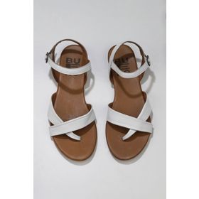 Bueno Shoes 01WU7419 Beyaz Deri Kadın Sandalet