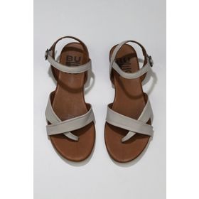 Bueno Shoes 01WU7419 Gri Deri Kadın Düz Sandalet