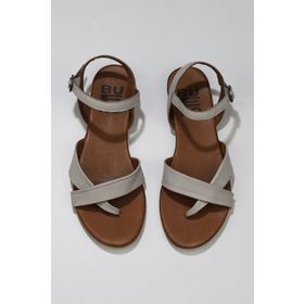 Bueno Shoes 01WU7419 Gri Deri Kadın Düz Sandalet
