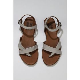 Bueno Shoes 01WU7419 Gri Deri Kadın Düz Sandalet