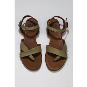 Bueno Shoes 01WU7419 Gri Deri Kadın Düz Sandalet