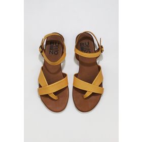 Bueno Shoes 01WU7419 Sarı Deri Kadın Sandalet