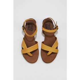Bueno Shoes 01WU7419 Sarı Deri Kadın Sandalet